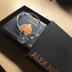 Alex & Ani silver anchor bracelet